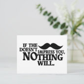 印象的な口ひげカスタムの色のはがき ポストカード (スタンド正面)