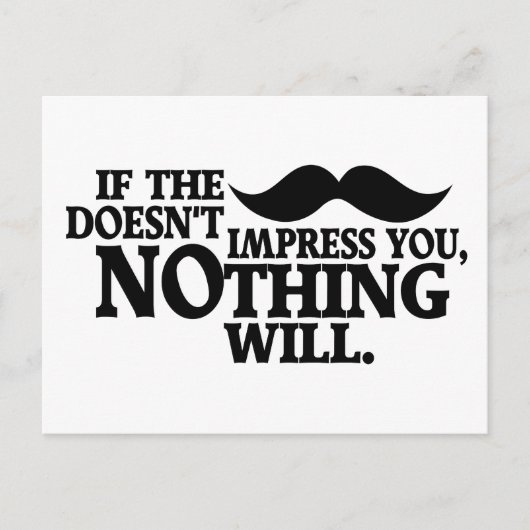 印象的な口ひげカスタムの色のはがき ポストカード (正面)