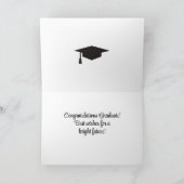 印象的な大学院おめでとう!卒業 カード (内部)