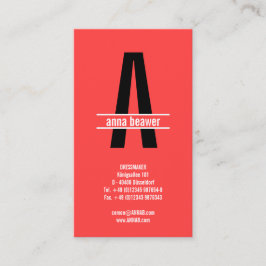 印象的な大胆なモノグラム 名刺