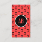 印象的な大胆なモノグラム 名刺 (裏面)