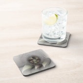 印象的な姿、モダン抽象芸術・フラクタルアート コースター (右側)