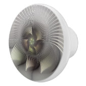 印象的な姿、モダン抽象芸術・フラクタルアート セラミックノブ (右)