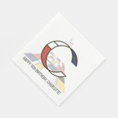 印象的な新可塑性スタイルモノグラム。文字C スタンダードランチョンナプキン (角)