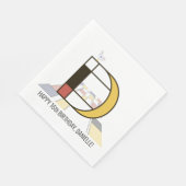 印象的な新可塑性スタイルモノグラム。文字D スタンダードランチョンナプキン (角)