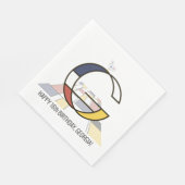 印象的な新可塑性スタイルモノグラム。文字G スタンダードランチョンナプキン (角)