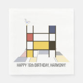 印象的な新可塑性スタイルモノグラム。文字H スタンダードランチョンナプキン (正面)