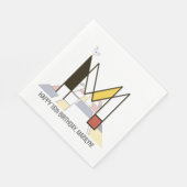 印象的な新可塑性スタイルモノグラム。文字M スタンダードランチョンナプキン (角)