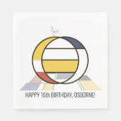 印象的な新可塑性スタイルモノグラム。文字O スタンダードランチョンナプキン (正面)