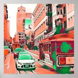 印象的な旅行 – サンフランシスコ ポスター