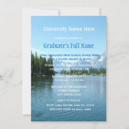 印象的な景観卒業式 招待状