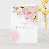 印象的な水彩花の母の日カード カード (黄色い花)