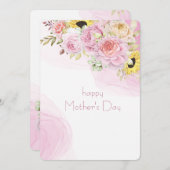 印象的な水彩花の母の日カード シーズンカード (正面/裏面)