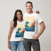 印象的な海の波 Tシャツ (ユニセックス)