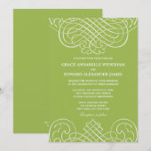 印象的な渦巻きの結婚式招待状 招待状 (正面/裏面)