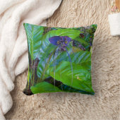 印象的な濃い紫色の花 クッション (ブランケット)