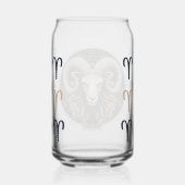 印象的な牡羊座のシンボルアートワーク ガラス缶 (右)