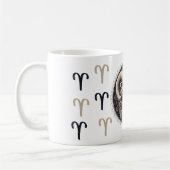 印象的な牡羊座のシンボルアートワーク コーヒーマグカップ (左)