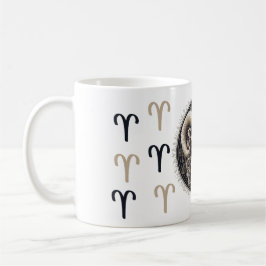 印象的な牡羊座のシンボルアートワーク コーヒーマグカップ