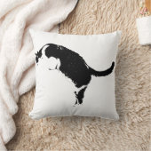 印象的な猫のアクセント クッション (ブランケット)