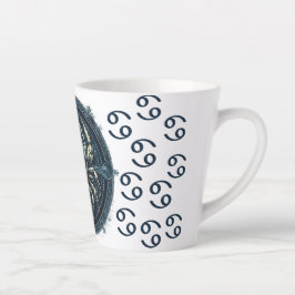 印象的な癌のシンボルのアートワーク カフェラテマグ