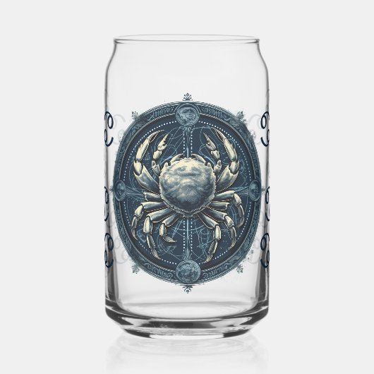 印象的な癌のシンボルのアートワーク ガラス缶 (左)