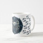 印象的な癌のシンボルのアートワーク コーヒーマグカップ (正面右)
