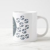 印象的な癌のシンボルのアートワーク ジャンボコーヒーマグカップ (右)