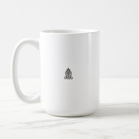 印象的な白黒の装飾パターン コーヒーマグカップ (左)