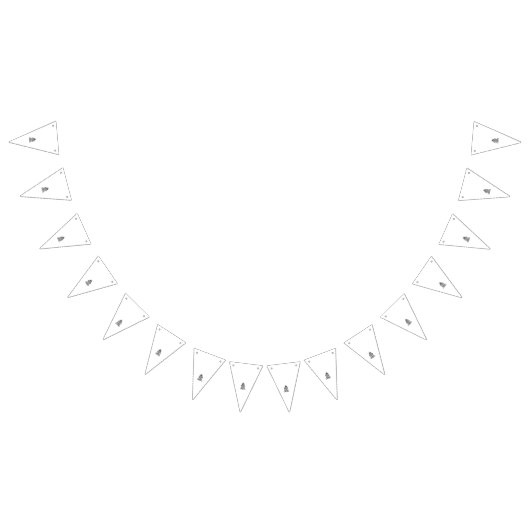 印象的な白黒の装飾パターン バンティングフラッグ (全)