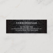 印象的な目を引く3D金ゴールド唇メイクアップアーティスト スキニー名刺 (裏面)