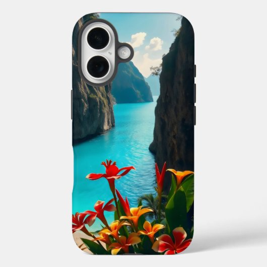 印象的な石灰岩の間に囲まれた人里離れたラグーン Case-Mate iPhoneケース (裏面)