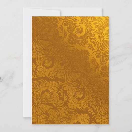 印象的な秋の結婚式写真の日付を保存 セーブザデート (裏面)