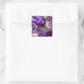 印象的な紫、紫とメイヴアイリスの抽象芸術 スクエアシール (バッグ)