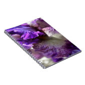 印象的な紫、紫とメイヴアイリスの抽象芸術 ノートブック (右側)