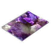 印象的な紫、紫とメイヴアイリスの抽象芸術 ノートブック (左側)