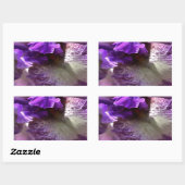 印象的な紫、紫とメイヴアイリスの抽象芸術 長方形シール (シート)