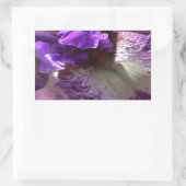 印象的な紫、紫とメイヴアイリスの抽象芸術 長方形シール (バッグ)