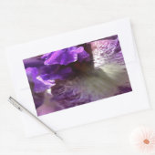 印象的な紫、紫とメイヴアイリスの抽象芸術 長方形シール (封筒)