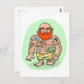 印象的な紳士 ポストカード (正面/裏面)