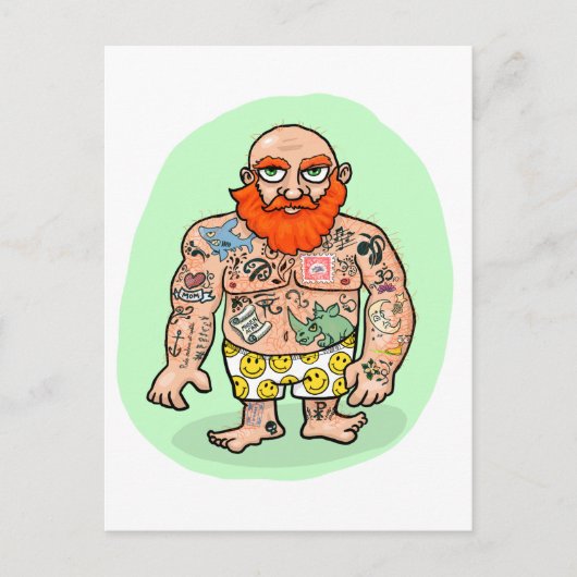 印象的な紳士 ポストカード (正面)