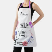 印象的な美容師のエプロン。編集可能 エプロン (インサイチュ)