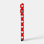 印象的な色の赤と黒，カスタムモノグラム iPhoneケース (左側面)