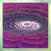 印象的な花カラフル抽象芸術フラクタルアートピンク ウィンドウサイン (シート3)