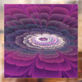 印象的な花カラフル抽象芸術フラクタルアートピンク ウィンドウサイン (シート2)