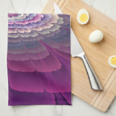 印象的な花カラフル抽象芸術フラクタルアートピンク キッチンタオル (四つ折り)