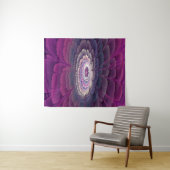 印象的な花カラフル抽象芸術フラクタルアートピンク タペストリー (インサイチュ(横))