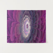 印象的な花カラフル抽象芸術フラクタルアートピンク タペストリー (正面(横))