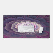 印象的な花カラフル抽象芸術フラクタルアートピンク デスクマット (キーボード&マウス)