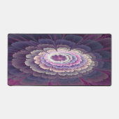 印象的な花カラフル抽象芸術フラクタルアートピンク デスクマット (正面)